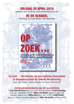 Flyer boekvoorstelling Op zoek...