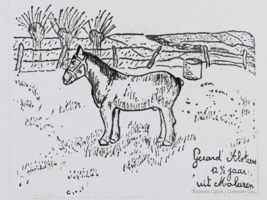 Scan van een tekening van GAL uit de collectie van CAVA
