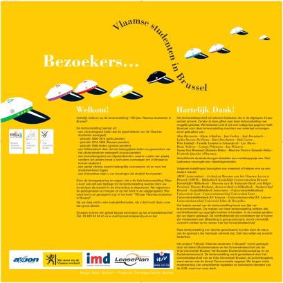 Paneel van de tentoonstelling 150 jaar Vlaamse studenten in Brussel