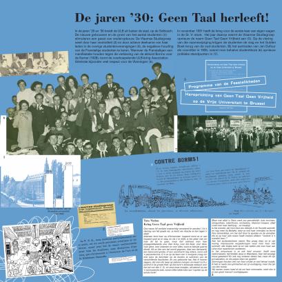 Paneel 16 van de tentoonstelling 150 jaar Vlaamse studenten in Brussel