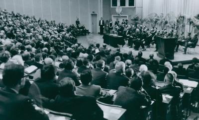 Foto van de eerste academische openingszitting