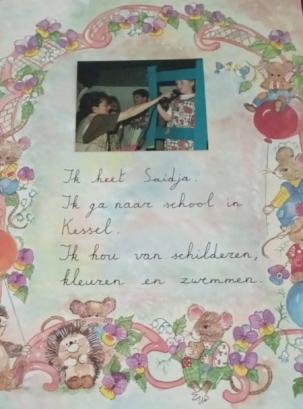 Een foto van een werkje in het kader van het Lentefeest van Saidja Steenhuyzen