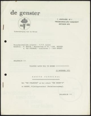 Cover van het tijdschrift De Genster