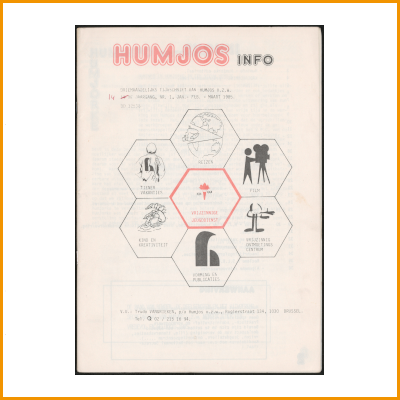 tegel met een cover van het tijdschrift Humjosinfo