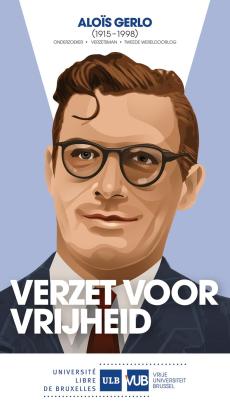 Plaat van Alois Gelo op de VUB-Verzetlaan 