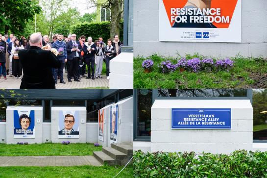 Foto's van de 8 mei herdenking en de Verzetslaan, gemaakt door fotograaf Arne Van Lierde